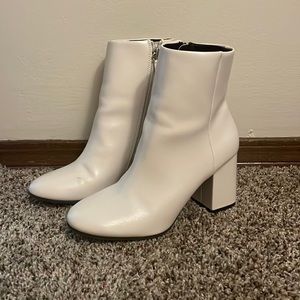 White Heeled Booties (STILL FOR SALE)